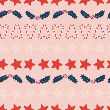 Seamless Christmas pattern Stock Illustration