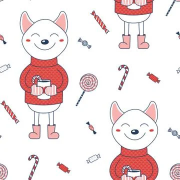 Seamless Christmas pattern Stock Illustration