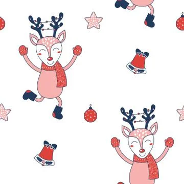 Seamless Christmas pattern Stock Illustration