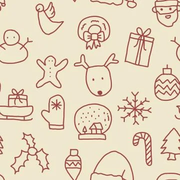 Seamless Christmas Pattern Stock-Illustration