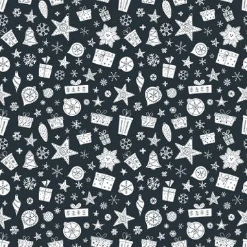 Seamless Christmas pattern Stock Illustration