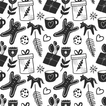 Seamless Christmas Pattern Stock Illustration