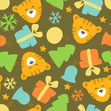 Seamless Christmas pattern.  Illustrazione stock