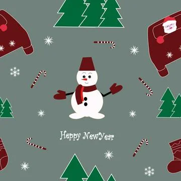 Seamless Christmas pattern Stock Illustration