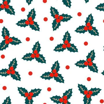 Seamless Christmas pattern - made of red and green of repeating dots and mist Illustrazione stock