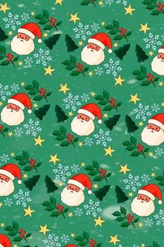 Seamless Christmas pattern with Santa Claus. Stock-Illustration
