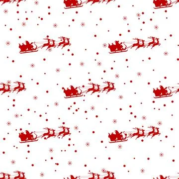 Seamless Christmas Pattern with Santa.Perfect for gift paper, pattern fills.. Stock Illustration