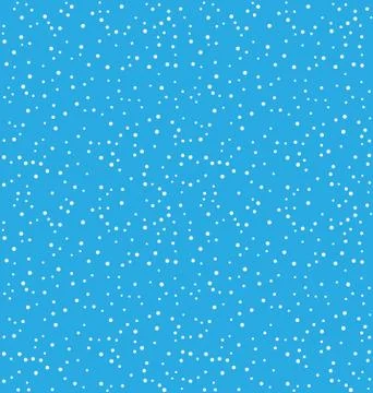 Seamless Christmas Pattern with Snowfall Isolated on Blue Stock Illustration