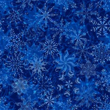 Seamless christmas pattern with snowflakes Stock Illustration