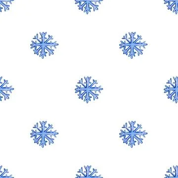 Seamless Christmas pattern with snowflakes Stock Illustration