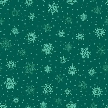 Seamless Christmas pattern with snowflakes. Stock Illustration