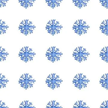 Seamless Christmas pattern with snowflakes. Vector illustration Stock Illustration