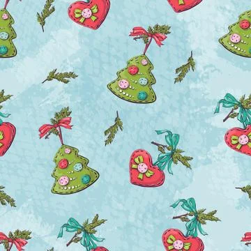 Seamless christmas pattern. vactor illustration. Illustrazione stock