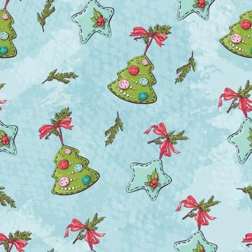 Seamless christmas pattern. vactor illustration. Stock Illustration
