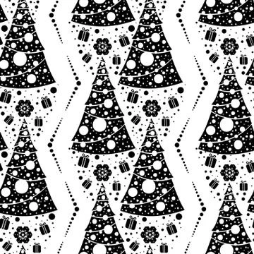 Seamless Christmas patterns Stock Illustration