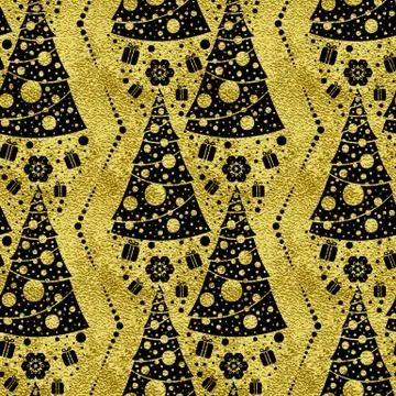 Seamless Christmas patterns Stock Illustration