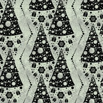 Seamless Christmas patterns Stock Illustration