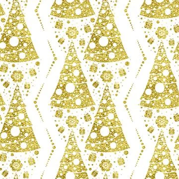 Seamless Christmas patterns Stock Illustration