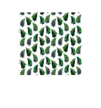 Seamless christmas tree pattern in flat style. Vector. Stock Illustration