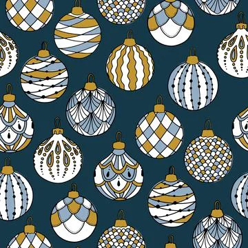 Seamless christmas tree pattern for greeting cards, wrapping papers. Seamless Stock Illustration