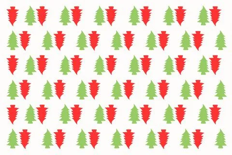 Seamless Christmas tree repeated pattern 스톡 일러스트