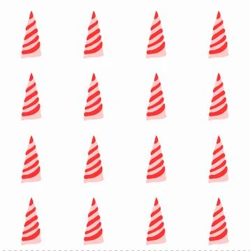 Seamless Christmas tree repeated pattern Wrapping paper design. Stock Illustration
