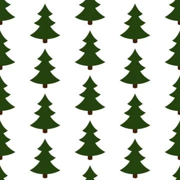 Seamless of christmas trees Stock Illustration