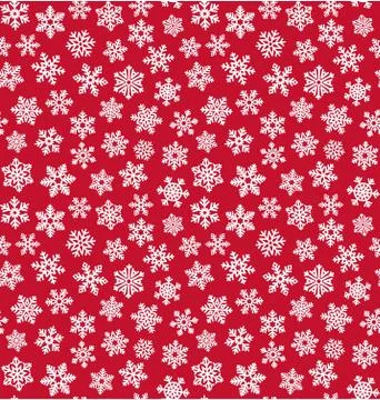 Seamless Christmas Winter Pattern with Snowflakes Isolated on Re Stock Illustration