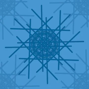 Seamless Christmas,New Year pattern doodle hand random drawn snowflakes Stock Illustration