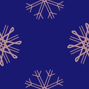 Seamless Christmas,New Year pattern doodle hand random drawn snowflakes Illustrazione stock