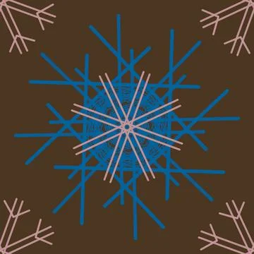 Seamless Christmas,New Year pattern doodle hand random drawn snowflakes Illustrazione stock