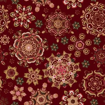 Seamless christmass pattern, snowflakes on a light background Stock Illustration