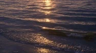 Seamless Cinemagraph Loop - Waves Crash Into The Beach At Sunset Stock Footage