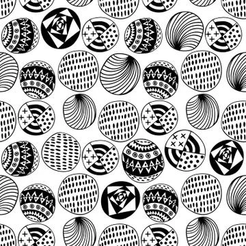 Seamless circle background, seamless pattern with round shapes Stock Illustration