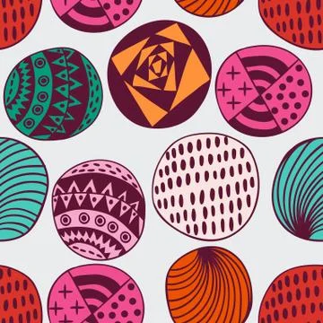 Seamless circle background, seamless pattern with round shapes Stock Illustration
