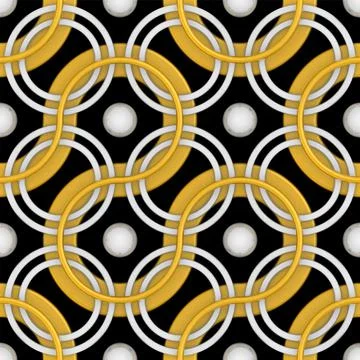 Seamless circle, curve and sphere background Stock Illustration