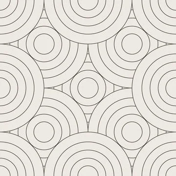 Seamless circle linear pattern. Geometric weave backdrop. graphic print texture イラスト素材
