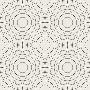 Seamless circle linear pattern. Geometric weave backdrop. graphic print texture Stock Illustration