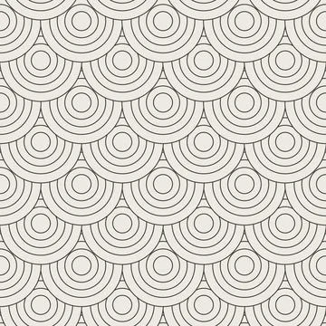 Seamless circle linear pattern. Geometric weave backdrop. graphic print texture Stock Illustration