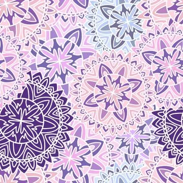 Seamless circle mandala pattern for wrapping paper and fabrics and linens 스톡 일러스트