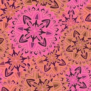 Seamless circle mandala pattern for wrapping paper and fabrics and linens Stock Illustration