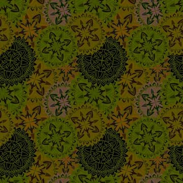 Seamless circle mandala pattern for wrapping paper and fabrics and linens 스톡 일러스트