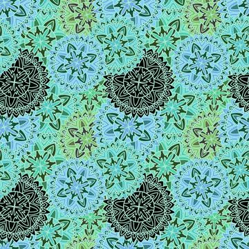 Seamless circle mandala pattern for wrapping paper and fabrics and linens Stock Illustration