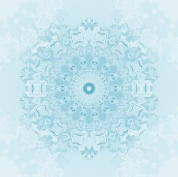 Seamless circle pattern abstract ice crystal Stock Illustration