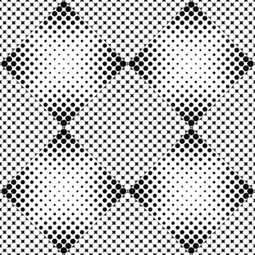 Seamless circle pattern background - monochrome abstract vector design 스톡 일러스트