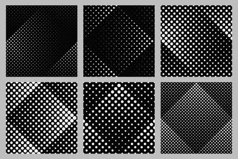 Seamless circle pattern background set Stock Illustration