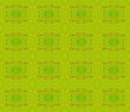 Seamless circle pattern bright green orange ocher Stock Illustration
