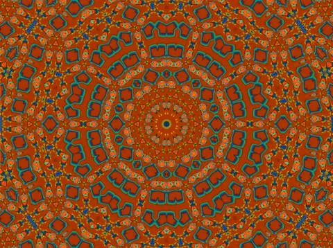 Seamless circle pattern brown blue Stockillustratie