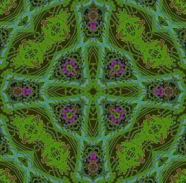 Seamless circle pattern green violet Stock Illustration