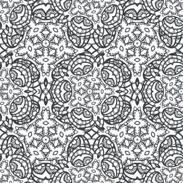 Seamless circle pattern. Islam, Arabic, Indian, ottoman motifs. Mandala desig Stock Illustration